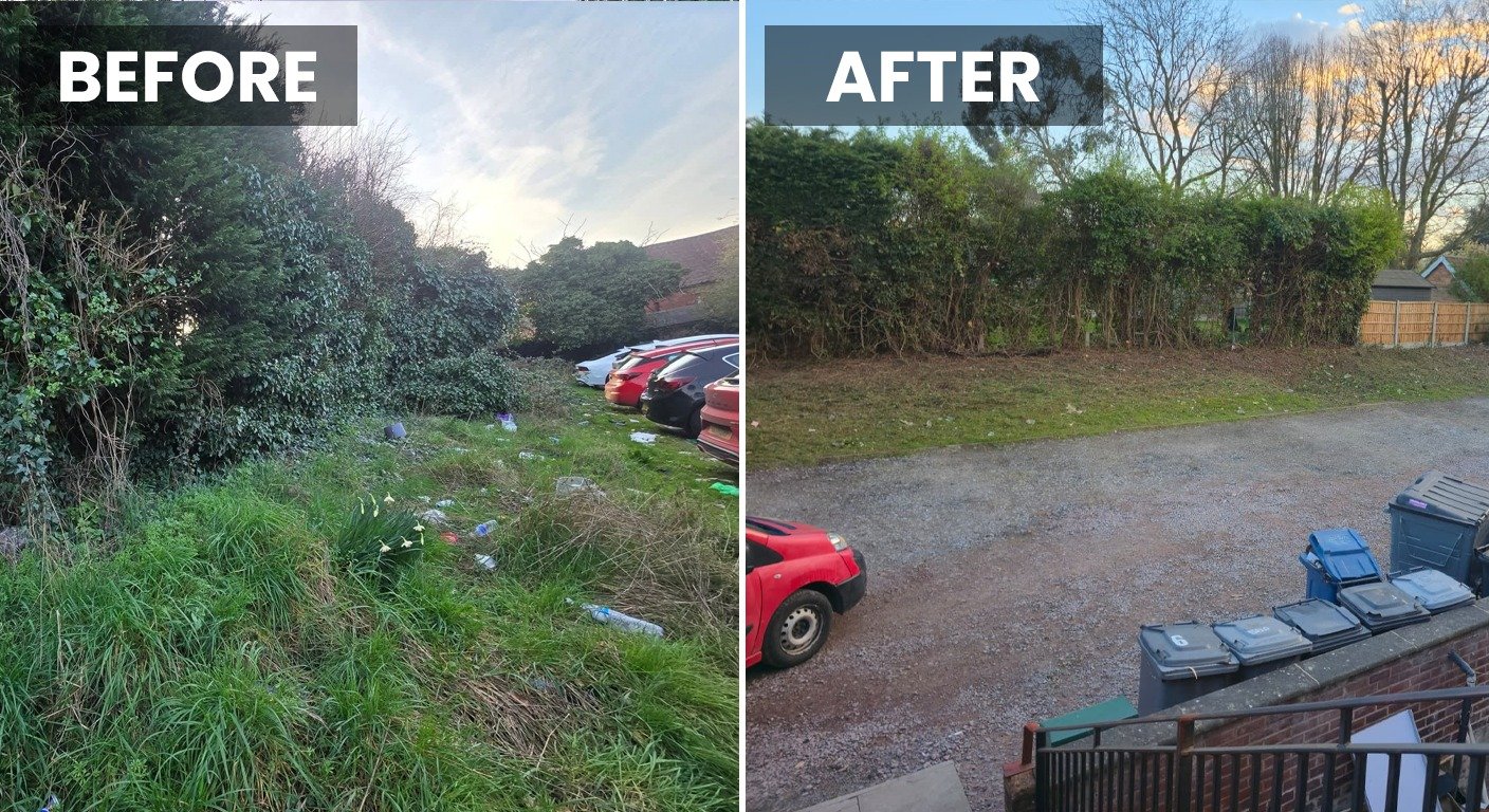 Commercial Car Park Clearance Before After